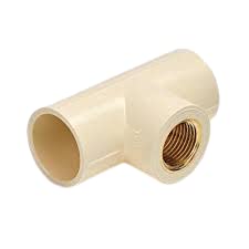 Novus CPVC FPT Brass Tee Pipe Fittings for High Durability, Size- 3/4 x 3/4 x 3/4 inch, Pack of 2 (Astral),OFF WHITE