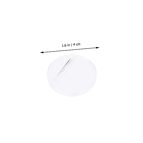 Broches en acrylique transparent bouton accessoire de badge rond vierge à épingle - 7