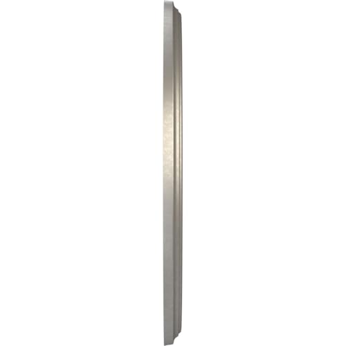 Image of Ekena Millwork CMP16BEBAL Berkshire Thermoformed PVC Ceiling Medallion (Fits Canopies up to 7 inch), 16 inchOD x 3 1 /2 inchID x 1 inchP, Bright Coat Aluminum