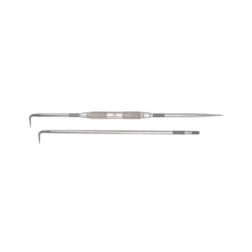 Starrett Improved Scriber with Knurled Grip and Finely Tapereds- Steel, 9" Length, 1 Straight, 1 Short Bent and 1 Long Bents - 67A