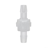 Eawfgtuw Valvola di ritegno in plastica da 5 mm, 6 mm, 7 mm, 8 mm, valvola di non ritorno per acqua, aria, olio, con pressione di cracking di 0,5 bar, per auto marine (7 mm)