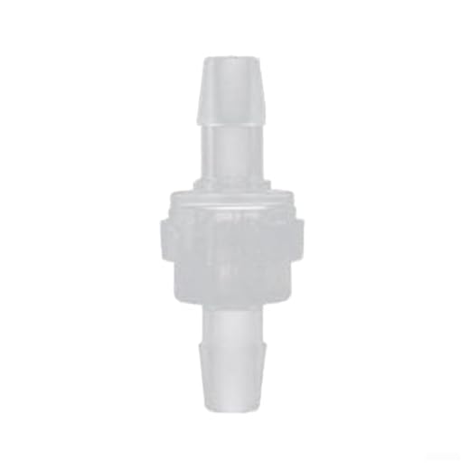 Eawfgtuw Válvula de retención de plástico de 5 mm, 6 mm, 7 mm, 8 mm, válvula antirretorno para agua, aire y aceite con presión de agrietamiento de 0.5 bar para vehículos marinos automotrices (7 mm)