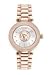Versus Versace Brick Lane Lion Collection Luxury Womens Watch Timepieces with a Rosegold Bracelet and Case Featuring a Silver Dial