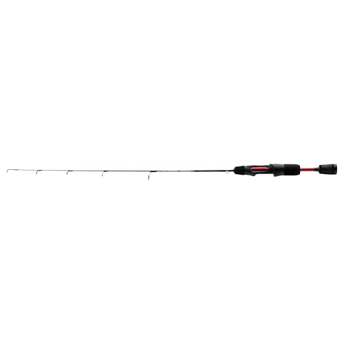 Ugly Stik 28\" Carbon Ice Spinning Rod and Reel Combo, 5 Size Reel, 1 Piece Fishing Rod, Light Rod Power, 2-6 lb Line Rating