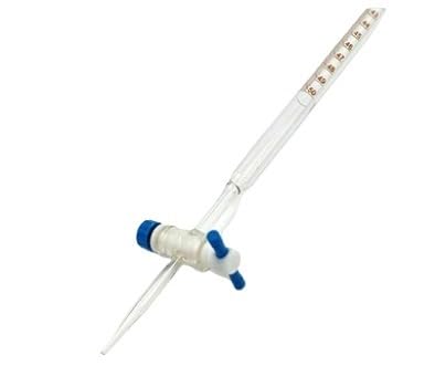 Bureta de Acrílico con Llave de PTFE - Capacidad 50mL, Graduación 0.1mL, Equipo de Laboratorio de Alta Calidad