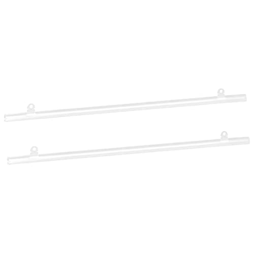 Image of MECCANIXITY PVC Poster Hanger Rail Poster Strip Bar 150cm /59inch Clear with Clips for Poster, Map, 4 Set
