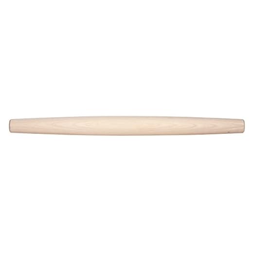 J.K. Adams Maple Wood Baking and Pastry French Rolling Pin for Pizza, Pie, Cookie Dough Roller, and More, 20.5" long x 1.75" diameter (COOP-FP1)