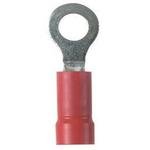 Panduit, PV18-10R-MY, Ring Terminal 22 – 18 AWG #10 Stud Size Vinyl Insulated Funnel Entry Bulk Package. (1000 Item/s)