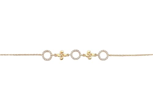 Bracelet Lauburu en plaqué or et zircon pour sublimer votre quotidien
