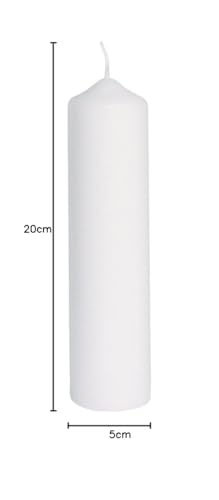 Rayher 3119100 Stumpenkerze, 5cm ø, 20cm