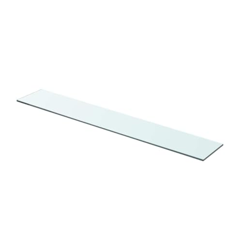 Image of Mhdvray 31.5 x 31.5 in Clear Tempered Glass Wall Shelf, Modern Floating Display for Living Room Bedroom Office, 33 lbs Load, Polished Edge, Easy Mount Small Shelf