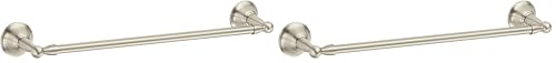 Image of Moen DN6824BN Sage 24-Inch Wall Mount Bathroom Single Bar Towel Bar, Brushed Nickel (Pack of 2)