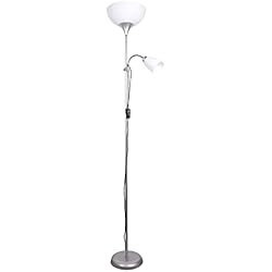 Venta De Lamparas De Pie Ikea BEL AIR HOME - Lámpara de Pie Varese 2xE27 178cm - Ideal para Salones y Estudios - Diseño Moderno y Funcional - Lampara de Lectura Orientable (PLATA)