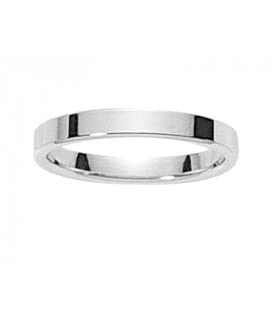 Alliance Mariage Or Blanc 18 carats bague Gratia 3 mm anneau classique or blanc taille 57