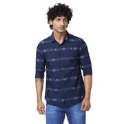 spykar Men's Slim Fit N/A Full Sleeve Striped Casual Shirts-picture-43