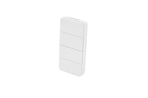Shelly BLU RC Button 4 ZB - Bluetooth & Zigbee Smart pilot zdalnego sterowania z czterema przyciskami, wielokrotnymi kliknięciami, szyfrowaniem, wymagana brama, aktywacja sceny, tryb Beacon, Home