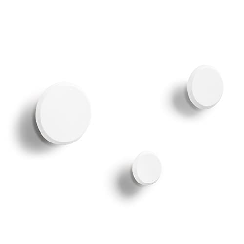 Kave Home - 3er Set Nadua Anhänger aus Massivholz mit einem natürlichen, weißen Finish Cover
