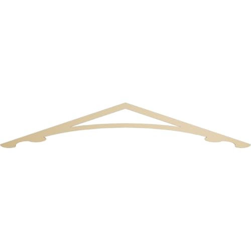 72"W x 12"H x 1 1/2"P (4/12) Pitch Legacy Signature Urethane Gable Pediment, Primed Tan