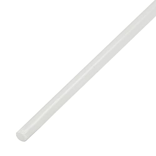 Varillas redondas de plástico de fibra de vidrio de Othmro blanco 1 unids 2.5 mmODx1 m de longitud buena para la barra de reemplazo de la bandera