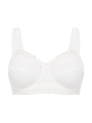 Felina 327-6 Women's Melina Natural Beige Embroidery Non-Wired Support Coverage Full Cup Bra 105C