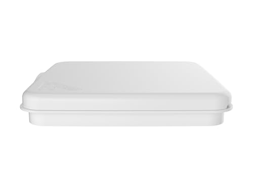 Rev-A-Shelf 27-Quart Plastic Replacement Waste Container Trash Can Lid for The Kitchen or Laundry Room (White) - Thumbnail 5