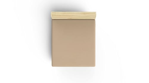Drap-housse 160x200 100% coton de qualité supérieure Ranforce beige - 2