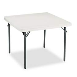 Iceberg 65273 IndestrucTable TOO Folding Table, 37" Square, Platinum (Made in USA)