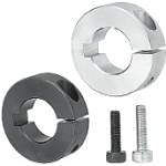 Shaft Collars with Key Groove - Slit One Piece Clamp-On 20mm 1pc