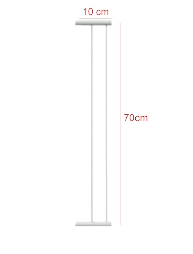 Extensor Prolongador De 10x70Cm Para Portão Grade Pet Altura 80 Branco E