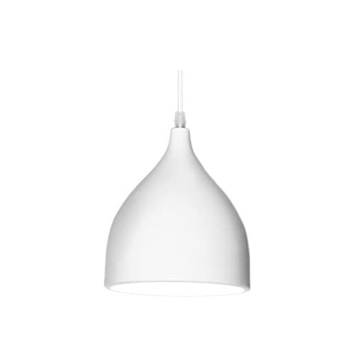 Chandelier blanc style suspension vintage E27 plafonnier pour cuisine et grange