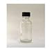 1 Oz (30 ml) CLEAR Boston Round Glass Bottle w/ Cap - Pack of 12