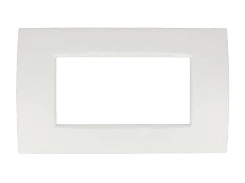 Sandasdon, Placca Slim Sottile 3M 4M 7M, Compatibile Con Bticino Living Light Air (4M Per 4 Moduli, Bianco)