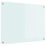 vidaXL Schienale da cucina Latte 80 x 60 cm vetro temperato