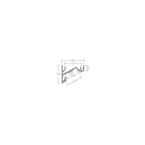 Profilé d'angle Brumberg 53385261 dissipation thermique pour LED