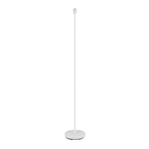 Pie de salón blanco, 1 x E27, dimensiones 148 x 25 x 25 cm; ideal para iluminar espacios y decoración de interiores.