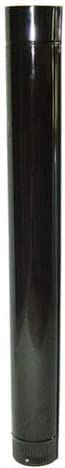 TUBO CHIMENEAS O ESTUFAS DE LEÑA GRIS GALVANIZADO Y NEGRO VITRIFICADO DE 1 METRO DE LARGO, IDEAL ESTUFAS DE CAMPO CORTIJOS MASIAS RURALES, TUBO ESTUFA DESDE 100MM HASTA 500MM (125, NEGRO)