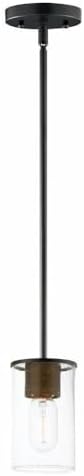 Maxim Sleek - 1 Light Mini Pendant-Antique Brass/Black Finish
