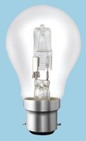 Sylvania GLS 240V 53W B22d Bayonet fitting Halogen Clear Light Bulb (Dimmable) - Energy Saving - equivalent to 75 watt standard incandescent bulb