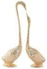 Yashika Agancy �Pair of Kissing Duck Showpiece - 29 cm (Aluminium, Golden)