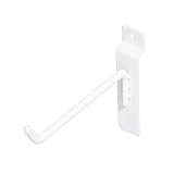 CUHMRODA 100 Pcs Industrial Metal Slatwall Hooks 6'' Long Textured Hangers Slatwall Panel Accessories for Garage & Shop Storage