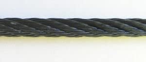 100 ft Coil - Black Powder Coated Galvanized Wire Rope Cable 1/16, 7x7
