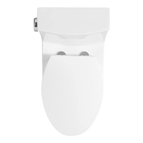 Inodoro de una pieza con doble descarga Fine Fixtures, tipo alargado, alta eficiencia miniatura 4
