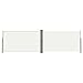 vidaXL Seitenmarkise Ausziehbar Sonnenschutz Sichtschutz Windschutz Seitenwandmarkise Seitenrollo Markise Balkon Garten Terrasse Creme 180x600cm