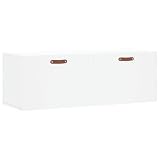 KDVXBCQJH Armadio da parete bianco, 100 x 36,5 x 35 cm, in legno