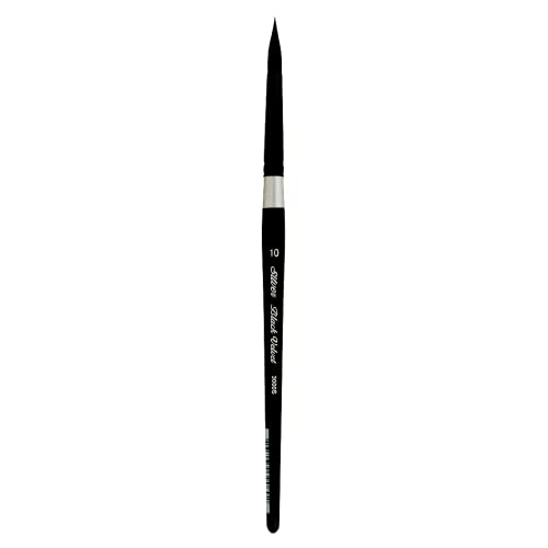 Silver Brush Black Velvet Round Size 10