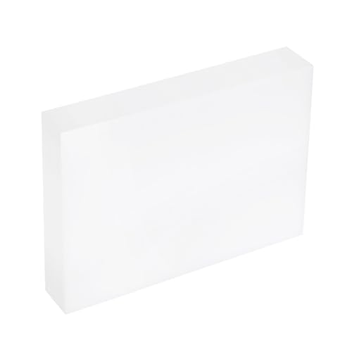 Image of MECCANIXITY UHMW Sheets, Hard Ultra High Molecular Weight Polyethylene Sheets Plastic Sheet, 10 inch x 12 inch x 1, White