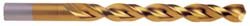 Chicago Latrobe 150DHT Series High-Speed Steel Jobber Length Drill Bit, TiN Coated, Round Shank, Parabolic Flute, 135 Degree Split Point, Letter Size M (Pack of 6)