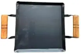 Chapa Chapeira Bifeteira 30x30 em Aço Resistente, Ideal para Uso em Fogões ou Churrasqueiras Versátil, Prática e Durável, Perfeita para Grelhar Carnes, Legumes e Hambúrgueres com Eficiência