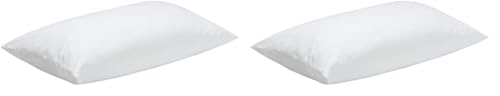 Pikolin Home - Almohada de Fibra Hipoalergénica - Funda Exterior de Algodón con Tratamiento Antiácaros - Firmeza Baja, Dormir Boca Abajo, 60 cm, 60 x 40 cm (Paquete de 2)