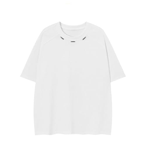 T-shirt japonais homme col mao coupe ample en coton léger pour un look d'été décontracté